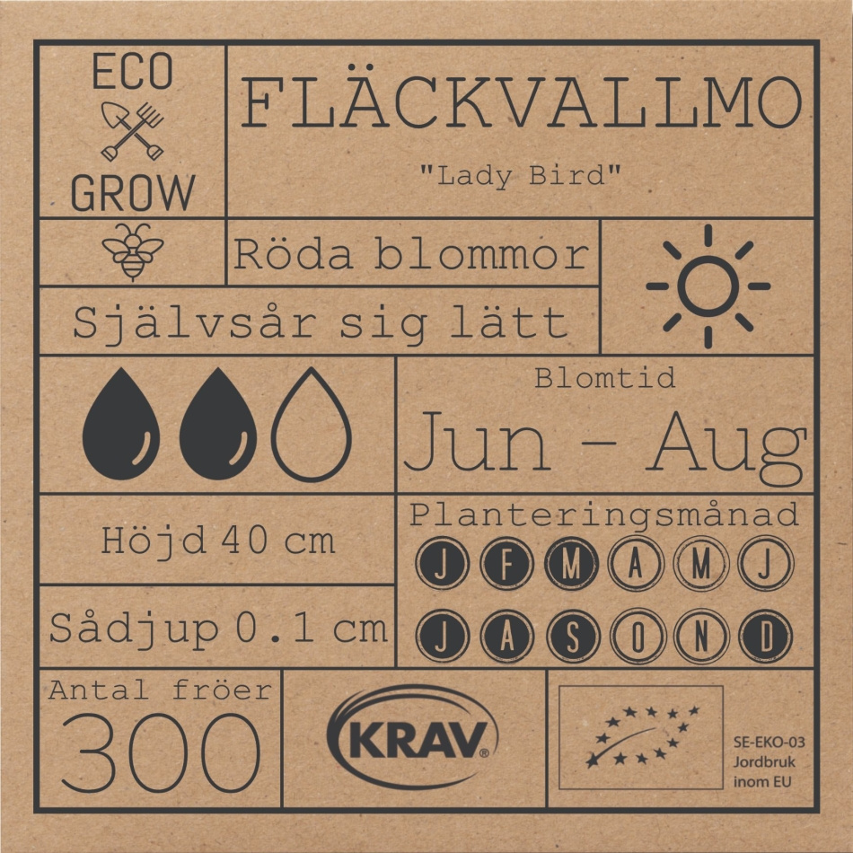 Fläckvallmo - Lady Bird Fröer Online - Blomma