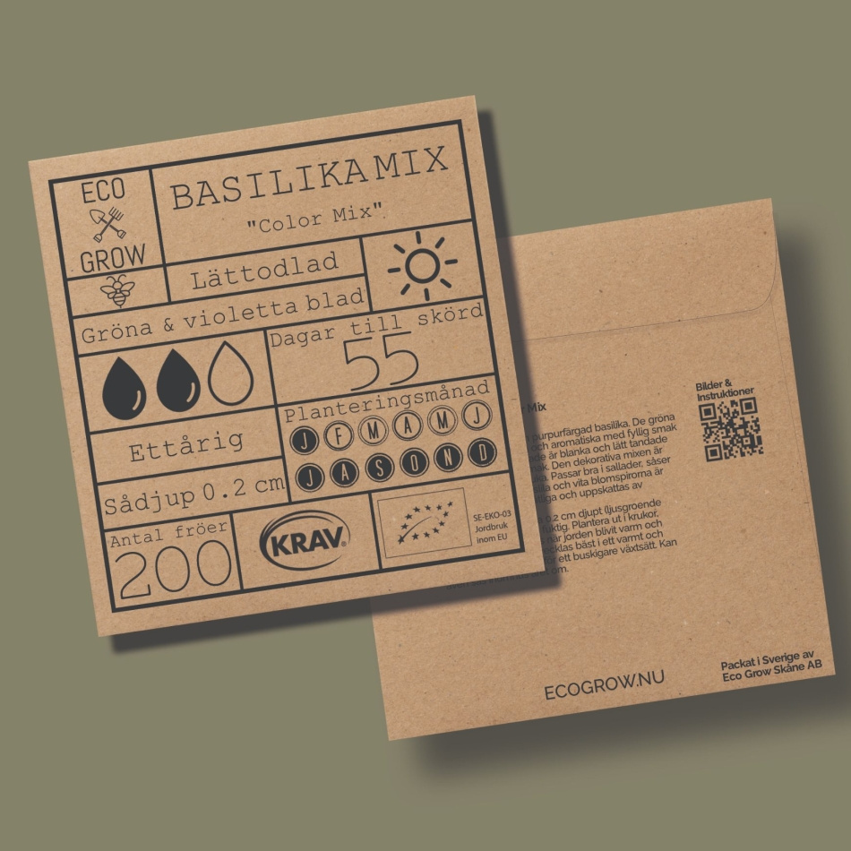 Basilika Mix - Color Mix Ekologiska Fröer Online