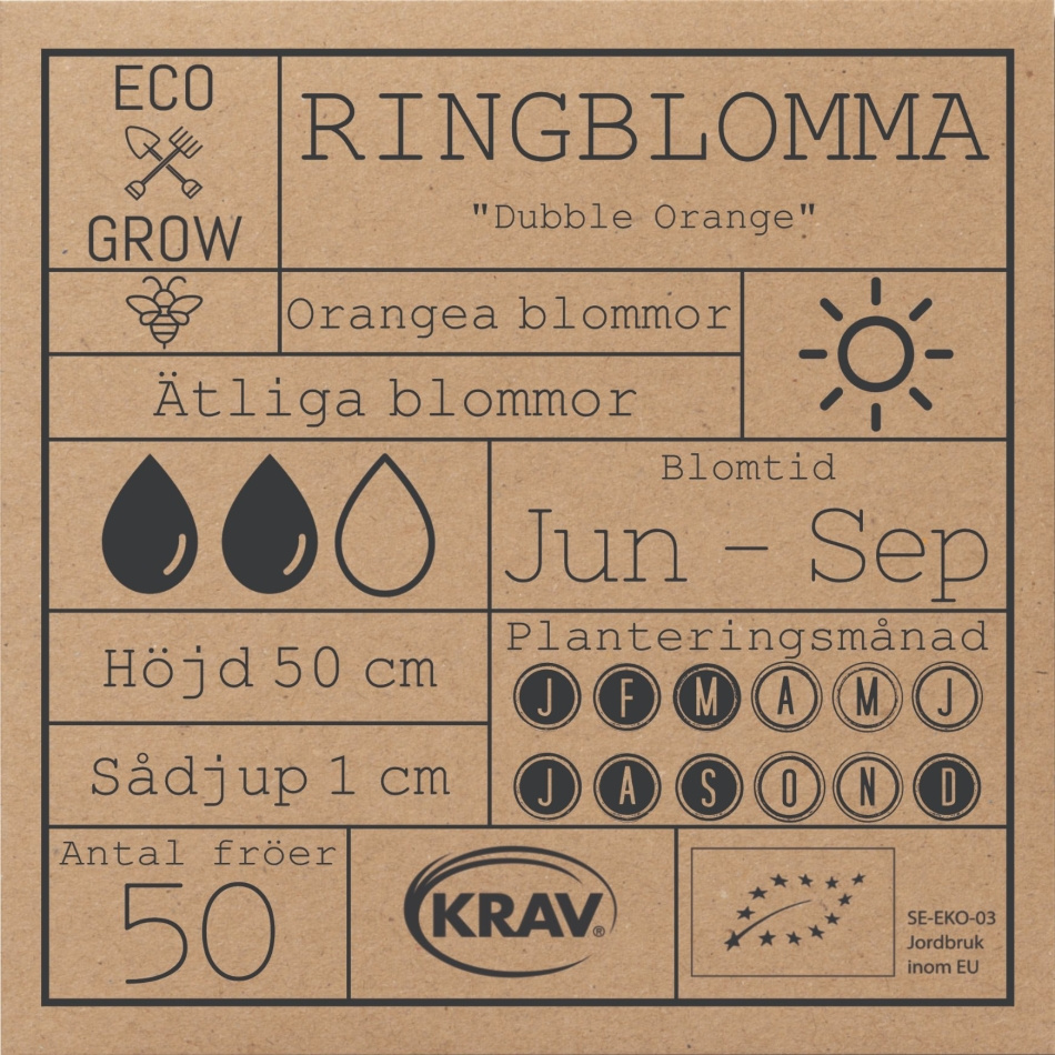 Ringblomma - Dubble Orange Fröer Online - Blomma