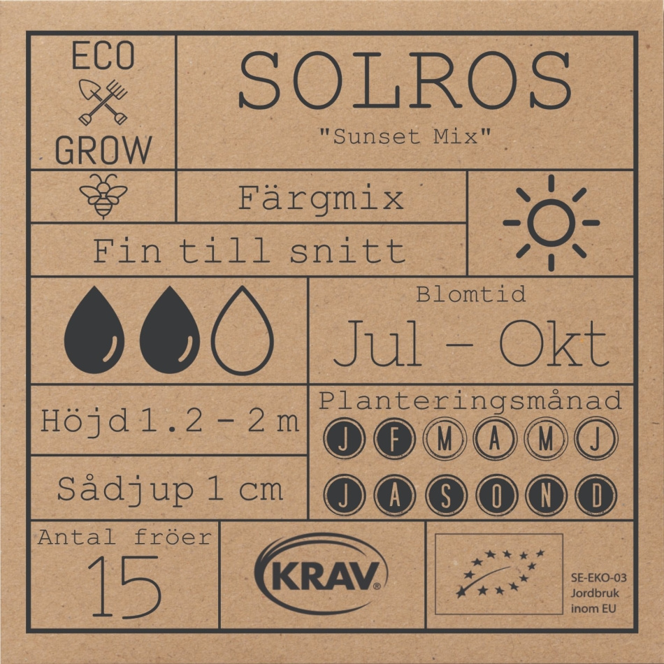 Solros - Sunset Mix Fröer Online - Blomma