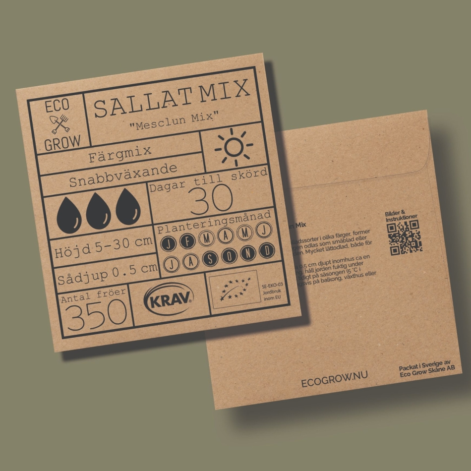 Sallat Mix - Mesclun Mix Ekologiska Fröer Online