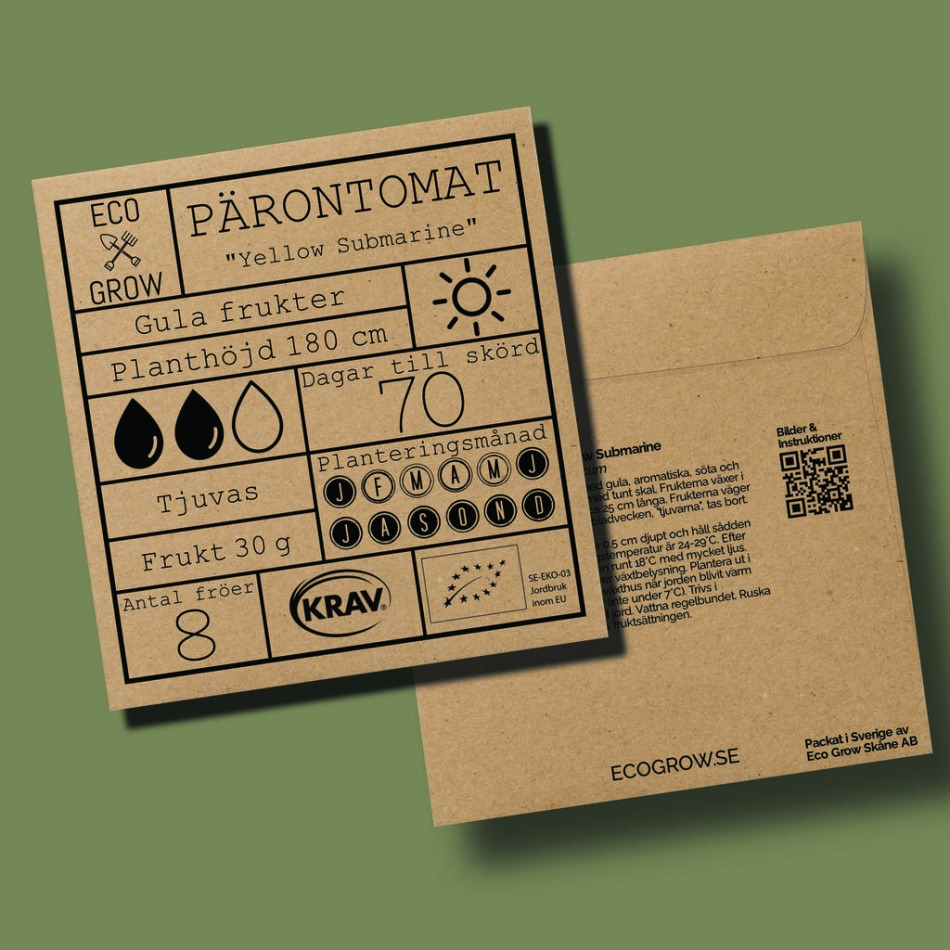 Pärontomat - Yellow Submarine Ekologiska Fröer Online