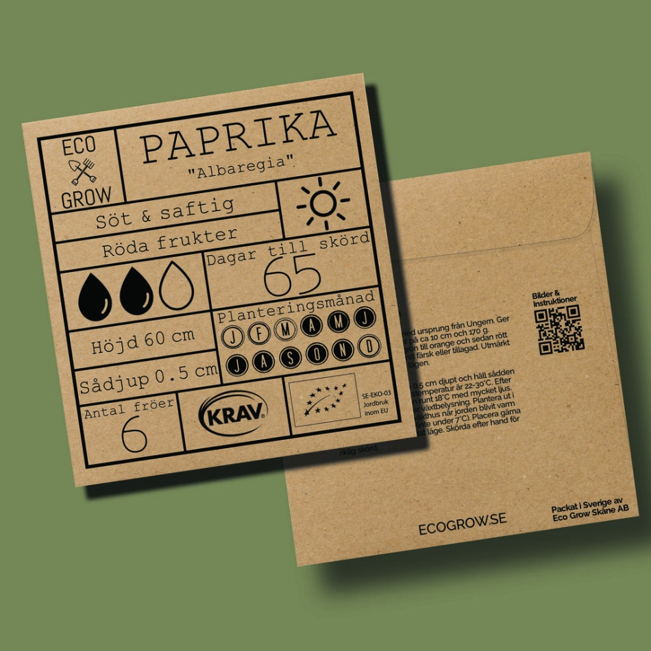 Paprika - Albaregia Ekologiska Fröer Online