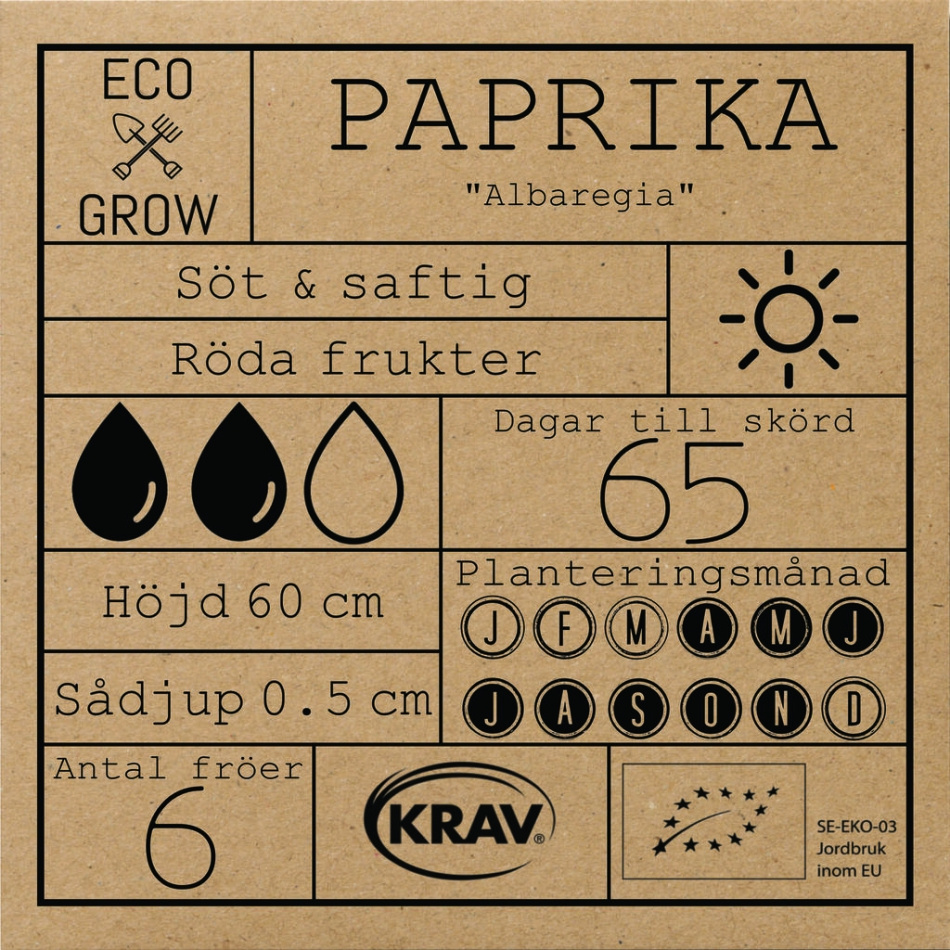 Paprika - Albaregia Fröer Online - Chilipeppar/Paprika