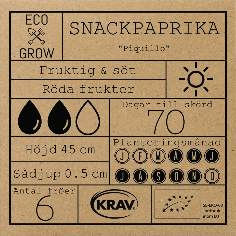 Snackpaprika - Piquillo Fröer Online - Chilipeppar/Paprika