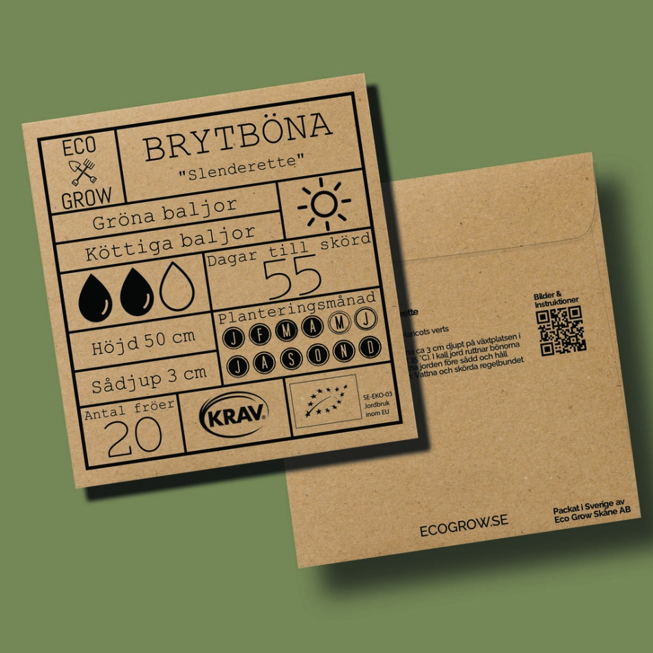 Brytböna - Slenderette Ekologiska Fröer Online