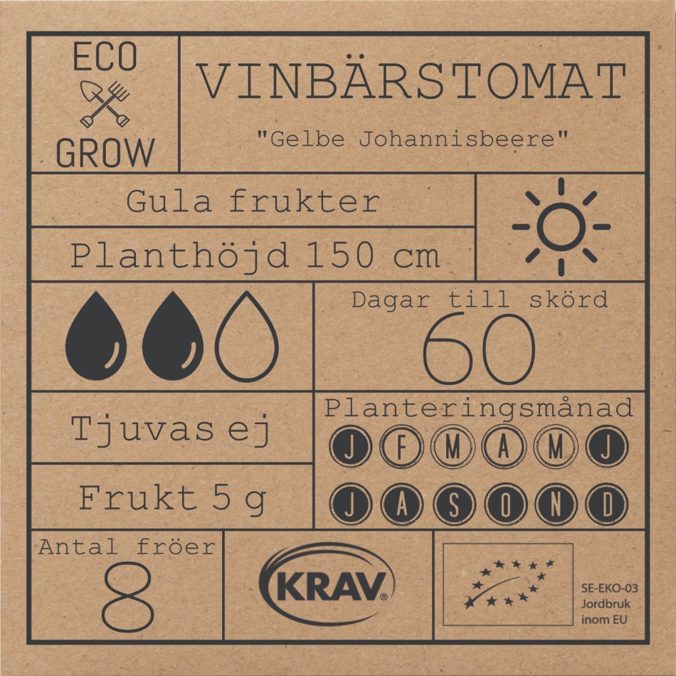 Vinbärstomat - Gelbe Johannisbeere