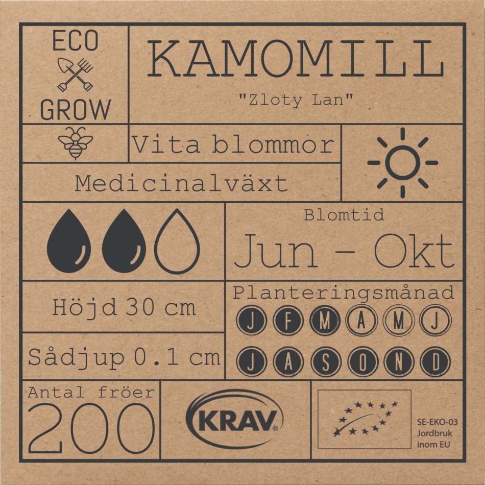 Kamomill - Zloty Lan Fröer Online - Örtväxt