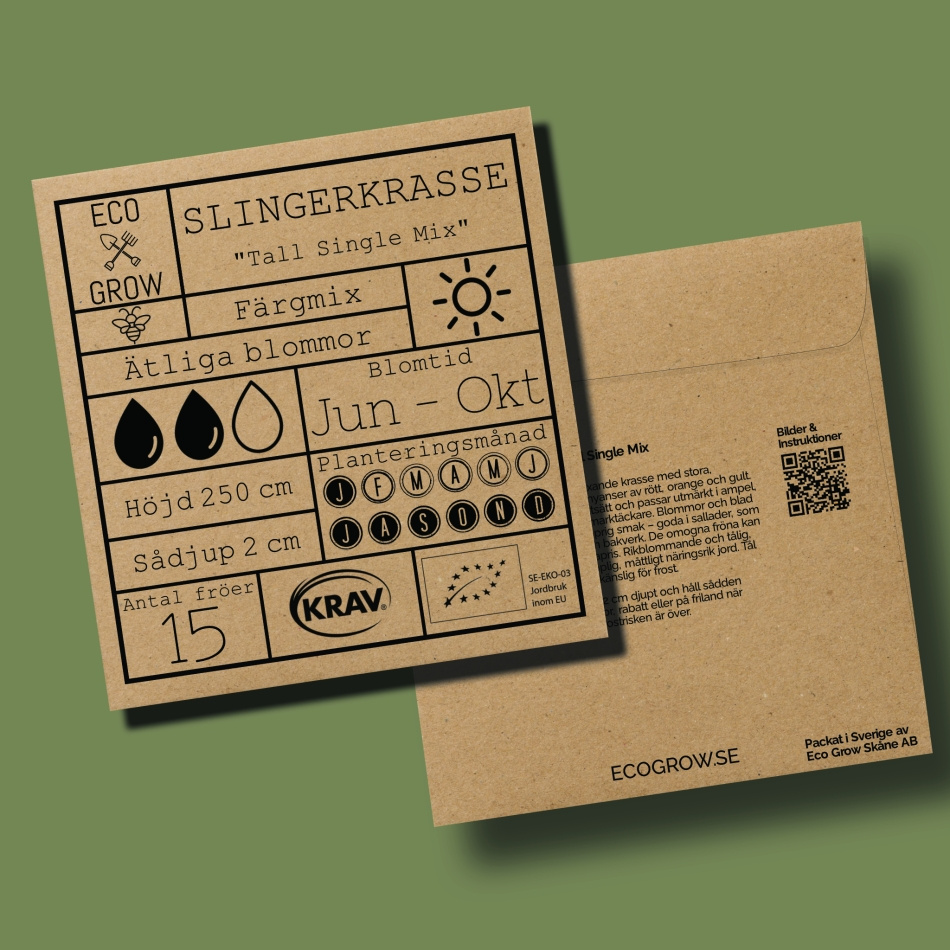 Slingerkrasse - Tall Single Mix Ekologiska Fröer Online