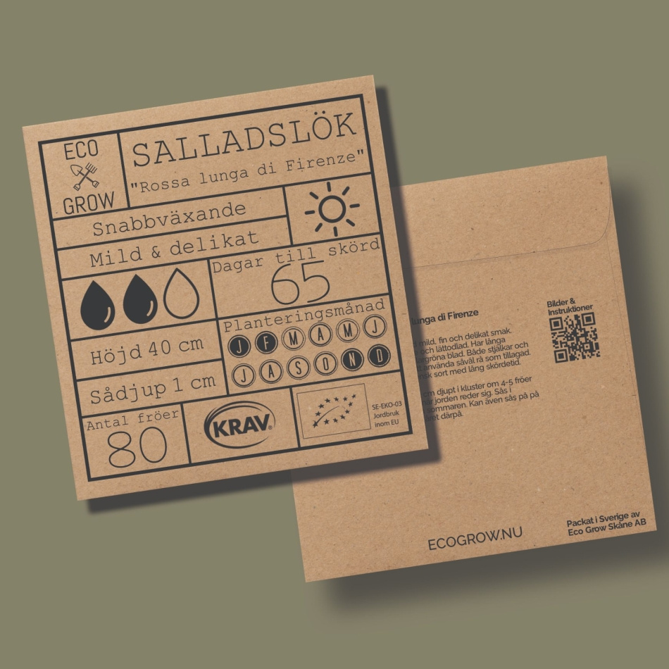 Salladslök - Rossa lunga di Firenze Ekologiska Fröer Online