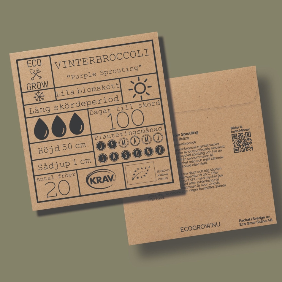 Vinterbroccoli - Purple Sprouting Ekologiska Fröer Online