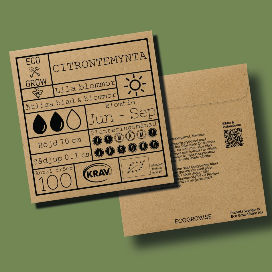 Citrontemynta Ekologiska Fröer Online