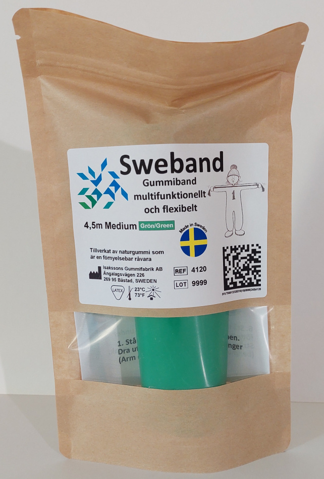 Träningsband – Sweband Medium Grön 4.5m 2