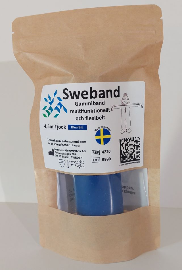 Träningsband – SWEBAND Tjock Blå 4.5m 2