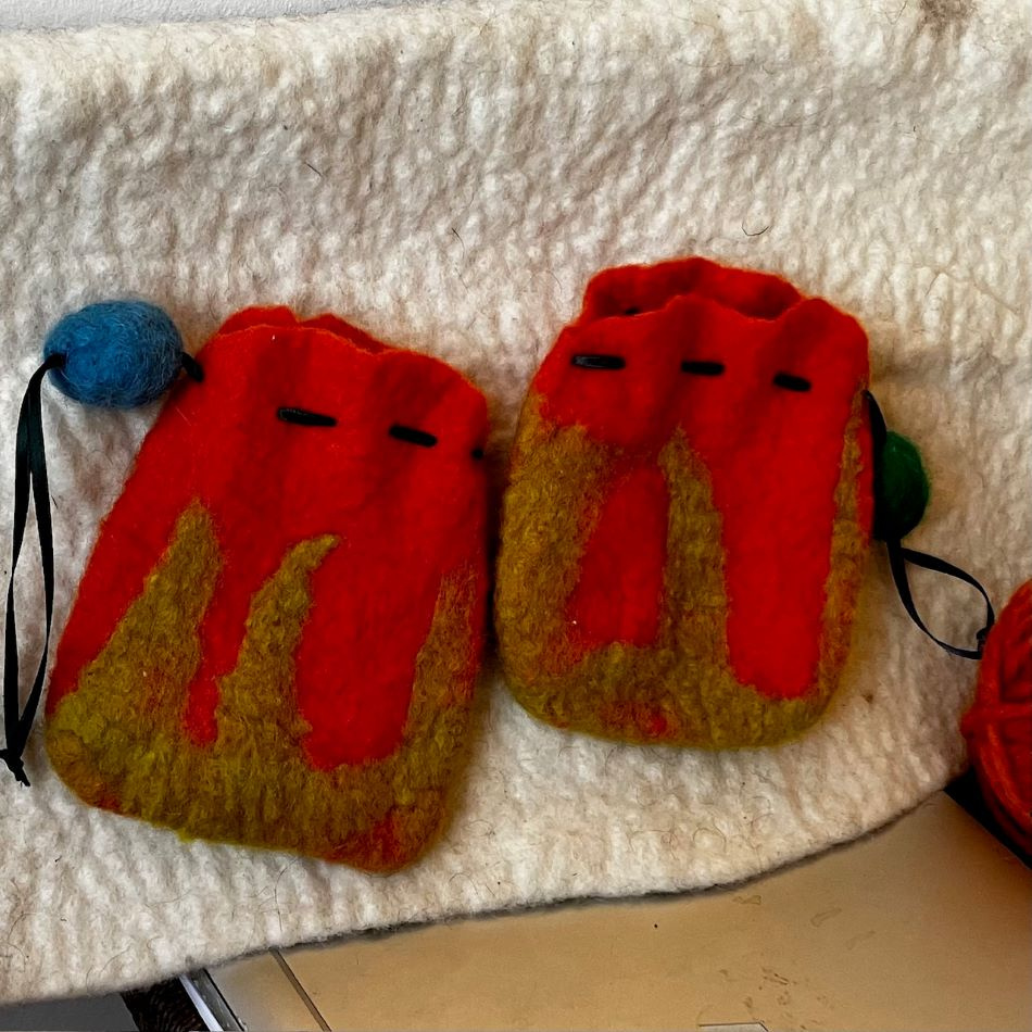 Liten förvaringspåse i ull