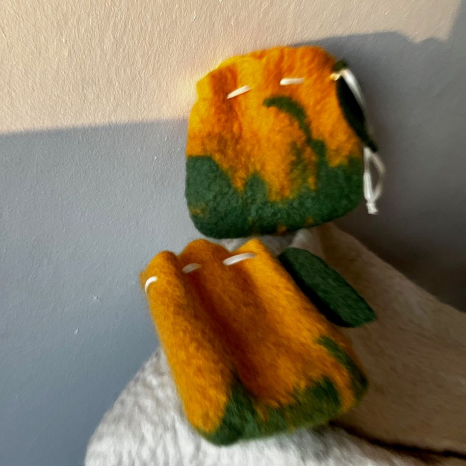 Tovad liten påse - gul