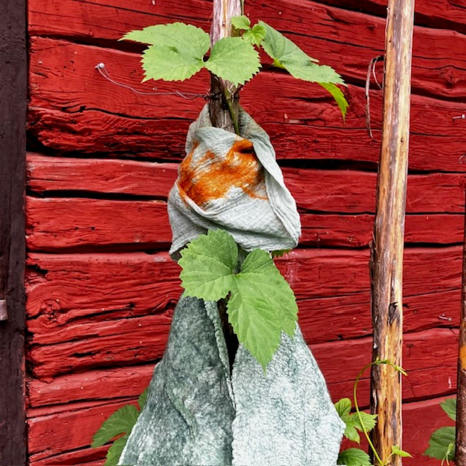 Nunotovadhalsduk i sommargrön färg