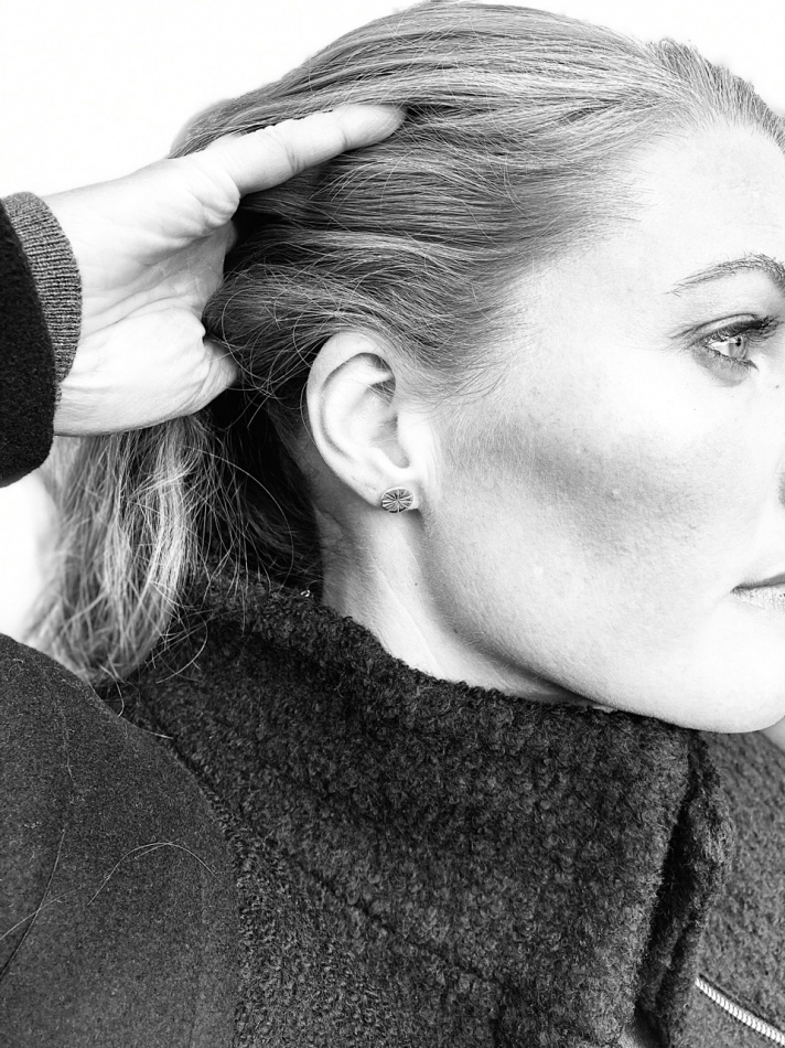 Handgjorda exklusiva silverörhängen Cecilia.