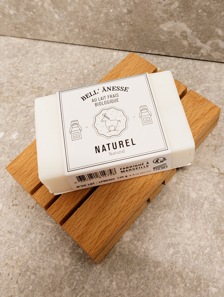 Marseille Fast Tvål med Åsnemjölk Naturel 125g