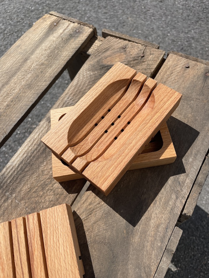 Tvålfat i bokträ rundat