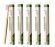 Tandborste Vuxen 4-5-pack. Mjuka strån, 100% Vegansk Bambu Handtag, Miljövänlig. Biologiskt Nedbrytbart, Munhygien.