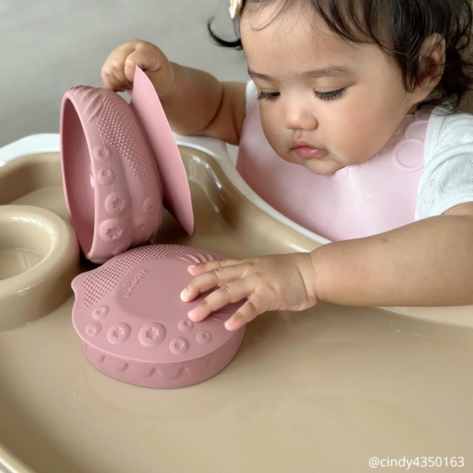 Sensory Baby Bowl - Raspberry