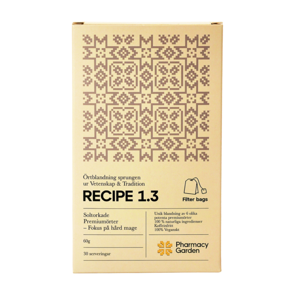 Örtte med fokus på hård mage