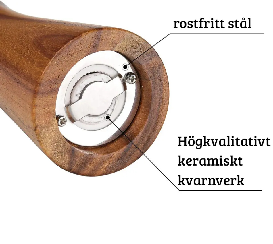 Salt- och pepparkvarn i presentförpackning