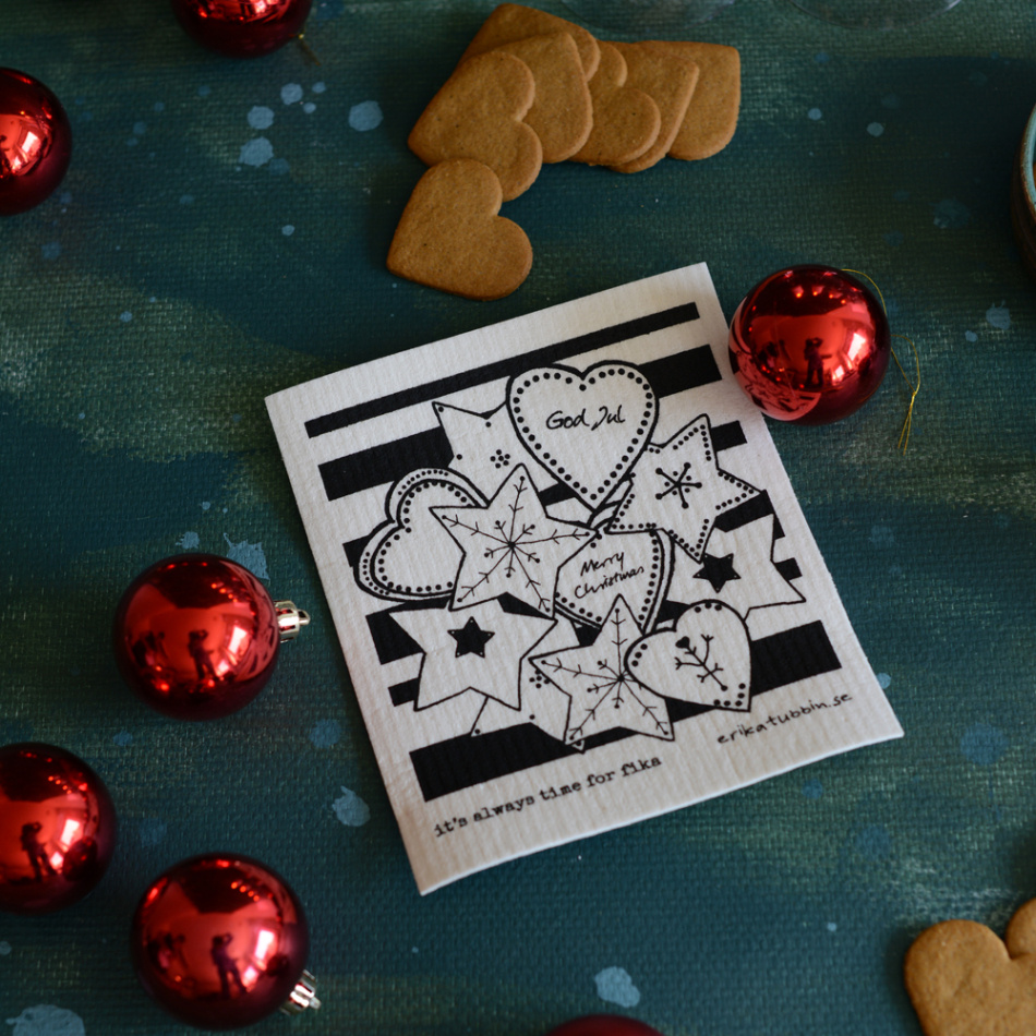 disktrasa SWEDISH FIKA GINGERBREAD svart-vit