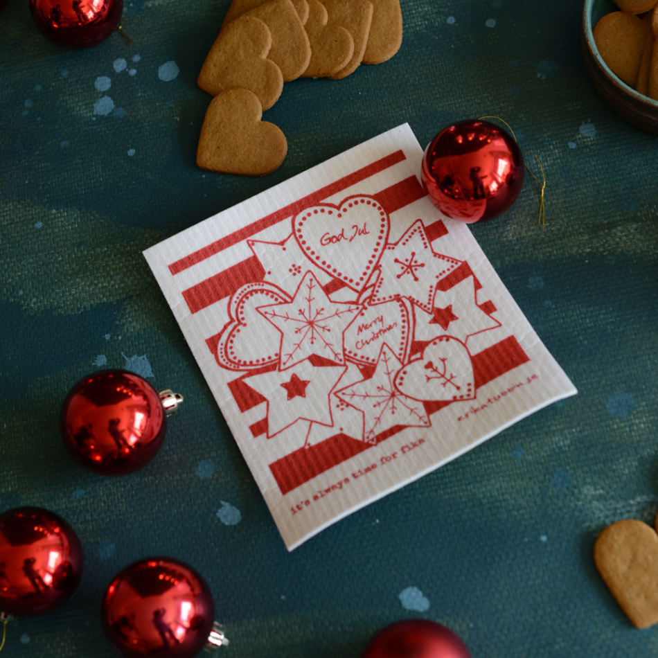 disktrasa SWEDISH FIKA GINGERBREAD röd-vit