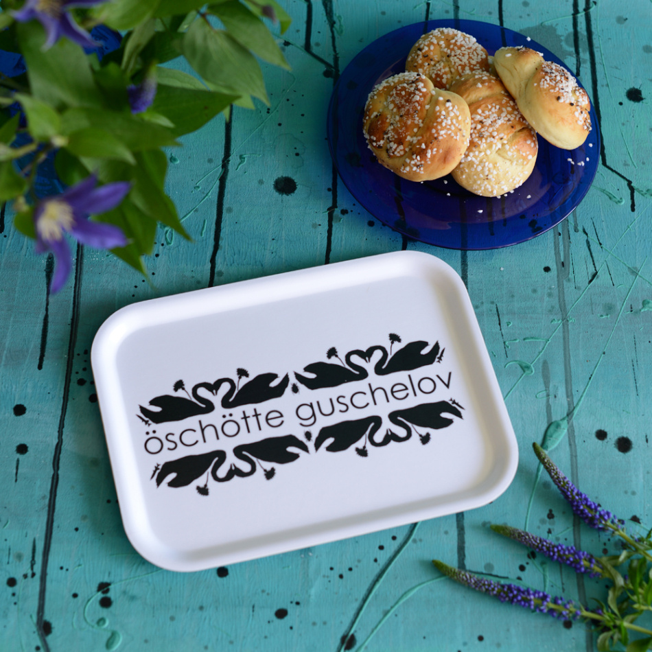 bricka ÖSCHÖTTE GUSCHELOV 27x20 cm