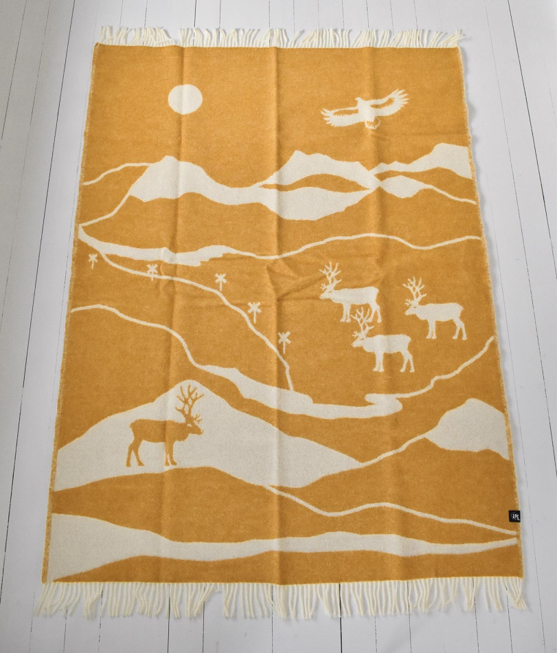 Fjällvandring ullpläd 130x170