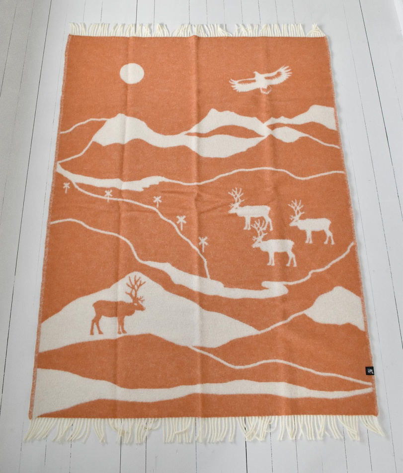 Fjällvandring ullpläd 130x170