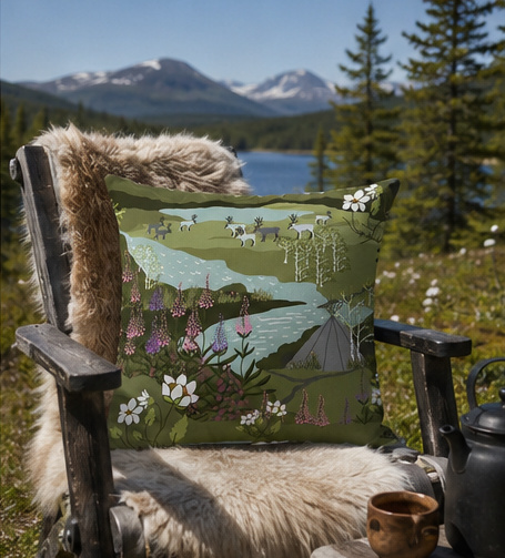 Fjällvandring kuddf. 47x47